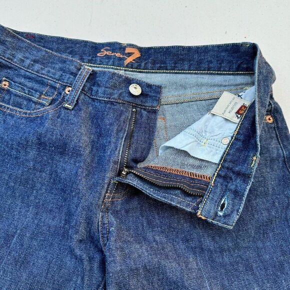 Seven 7 Denim Jeans Women Boot Cut Blue 100% Cotton Size 32 (Tag 29) - Picture 5 of 13